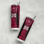 customized chicago bulls stacked diamond red skinny tumbler best selling 1.webp