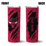 customized chicago bulls star pop red black skinny tumbler best selling 1.webp