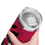 customized chicago bulls star pop red black skinny tumbler best selling 1.webp
