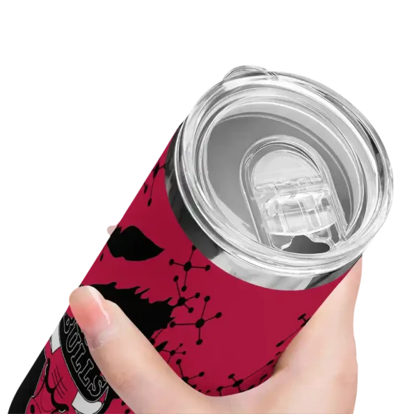 customized chicago bulls star pop red black skinny tumbler high quality.webp