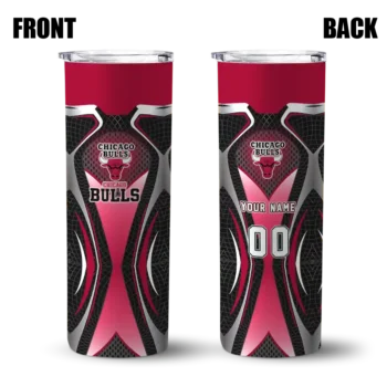 customized chicago bulls superman emblem red black skinny tumbler fashion forward.webp
