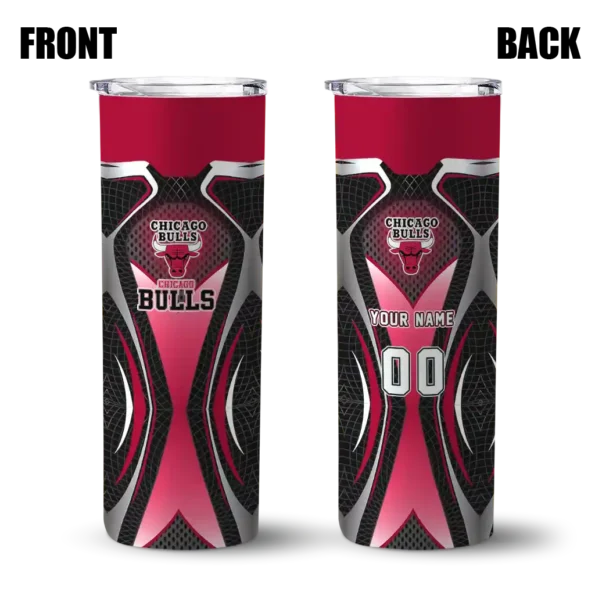 customized chicago bulls superman emblem red black skinny tumbler fashion forward.webp