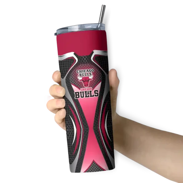 customized chicago bulls superman emblem red black skinny tumbler premium grade.webp