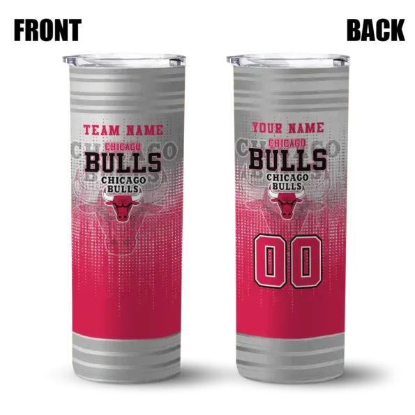 customized chicago bulls swirl texture red skinny tumbler fashion forward.webp