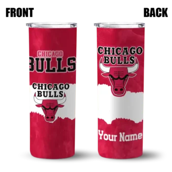 customized chicago bulls torn band red white skinny tumbler fashion forward.webp