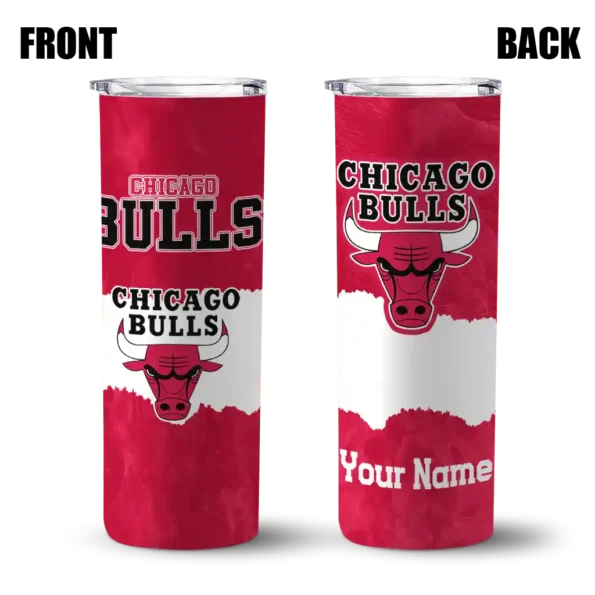 customized chicago bulls torn band red white skinny tumbler fashion forward.webp