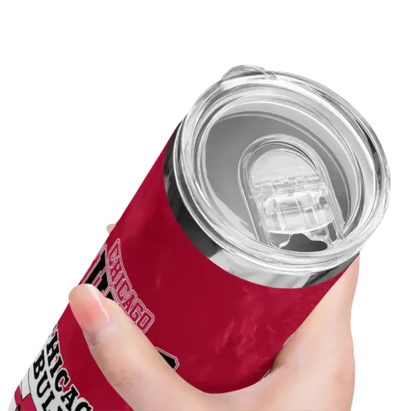 customized chicago bulls torn band red white skinny tumbler high quality.webp