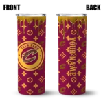customized cleveland cavaliers camo streak wine skinny tumbler best selling 1.webp