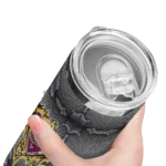 customized cleveland cavaliers chevron v wine gray skinny tumbler best selling 1.webp