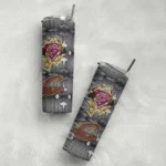 customized cleveland cavaliers chevron v wine gray skinny tumbler best selling 1.webp