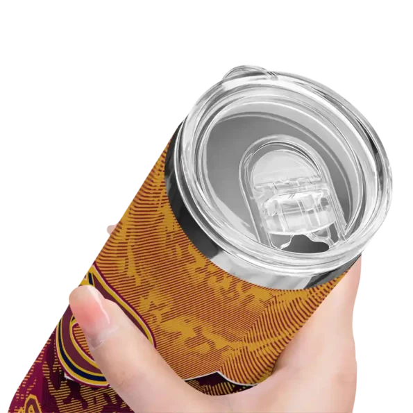 customized cleveland cavaliers spiral burst print wine skinny tumbler high quality.webp