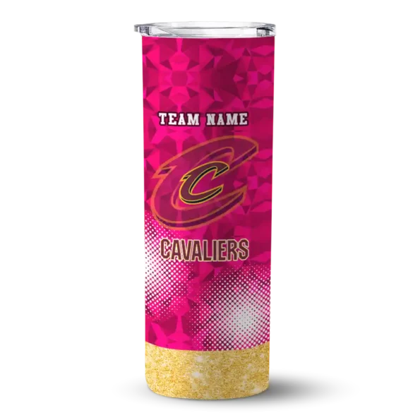 customized cleveland cavaliers starburst tiles wine skinny tumbler best selling 1.webp