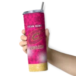customized cleveland cavaliers starburst tiles wine skinny tumbler best selling 1.webp