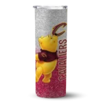 customized cleveland cavaliers winnie the pooh wine gray skinny tumbler best selling 2.webp