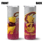 customized cleveland cavaliers winnie the pooh wine gray skinny tumbler best selling 2.webp