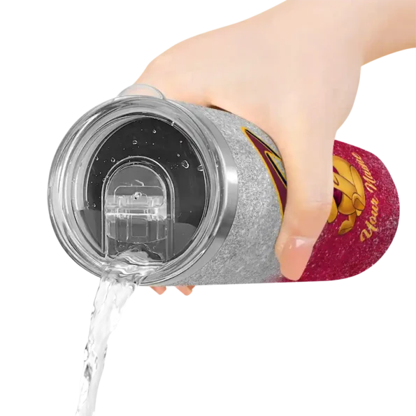 customized cleveland cavaliers winnie the pooh wine gray skinny tumbler latest model.webp