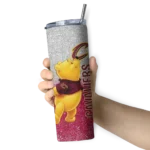 customized cleveland cavaliers winnie the pooh wine gray skinny tumbler best selling 2.webp
