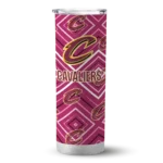 customized cleveland cavaliers zipper leopard wine skinny tumbler best selling 1.webp