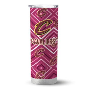 customized cleveland cavaliers zipper leopard wine skinny tumbler best selling 1.webp
