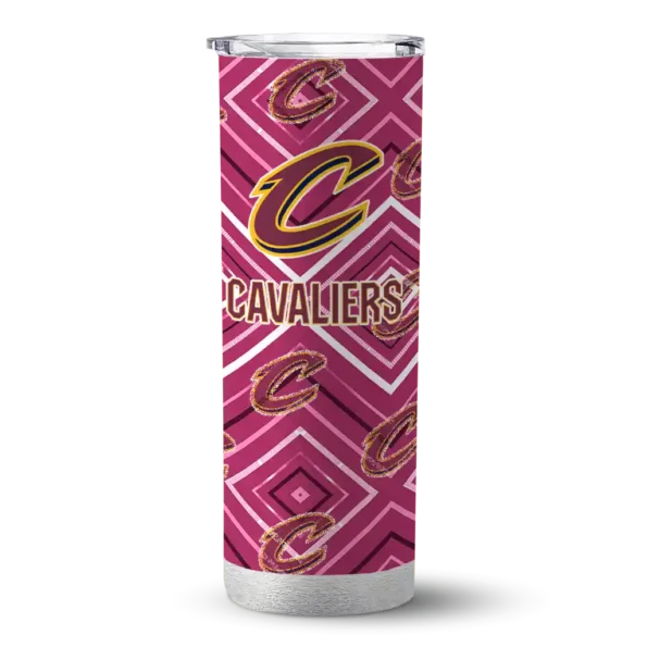 customized cleveland cavaliers zipper leopard wine skinny tumbler best selling 1.webp