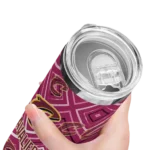 customized cleveland cavaliers zipper leopard wine skinny tumbler best selling 1.webp