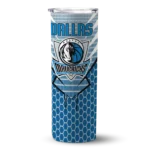 customized dallas mavericks chevron stripes blue skinny tumbler best selling 1.webp
