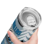customized dallas mavericks chevron stripes blue skinny tumbler best selling 1.webp