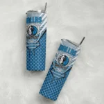customized dallas mavericks chevron stripes blue skinny tumbler best selling 1.webp