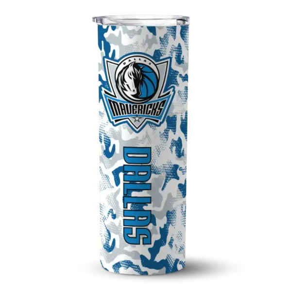 customized dallas mavericks claw marks blue white skinny tumbler best selling 1.webp