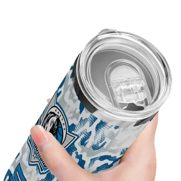 customized dallas mavericks claw marks blue white skinny tumbler high quality.webp