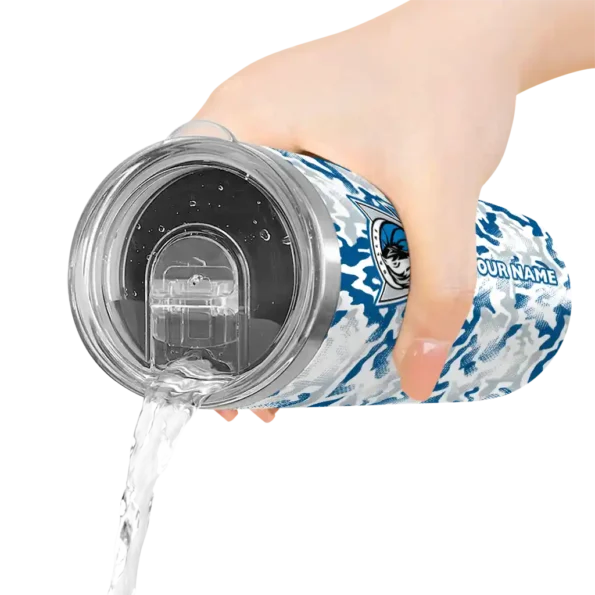 customized dallas mavericks claw marks blue white skinny tumbler latest model.webp
