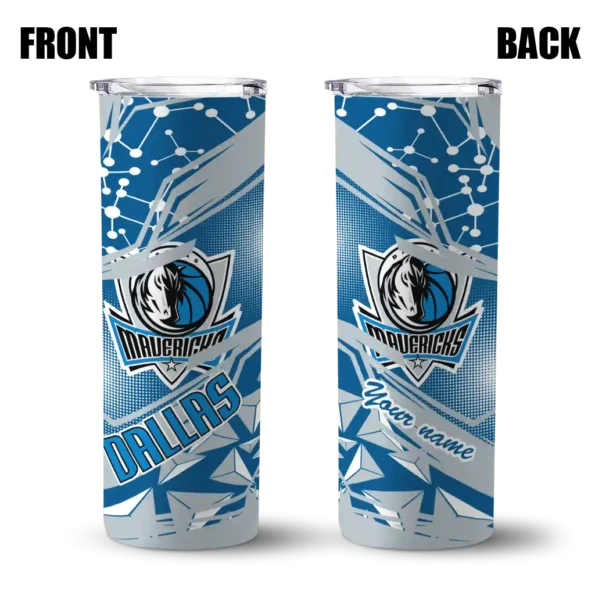 customized dallas mavericks helmet clash blue skinny tumbler fashion forward.webp
