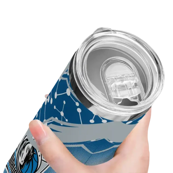 customized dallas mavericks helmet clash blue skinny tumbler high quality.webp