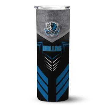 customized dallas mavericks hexagon honeycomb blue black skinny tumbler best selling 1.webp