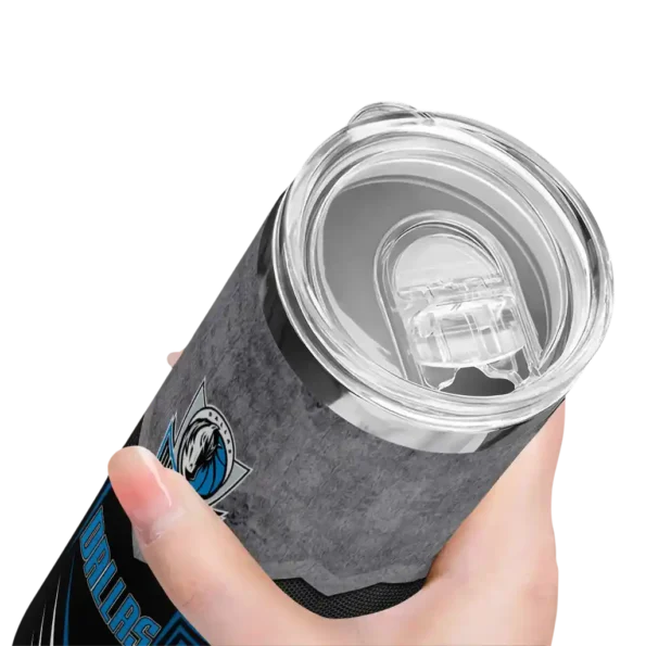 customized dallas mavericks hexagon honeycomb blue black skinny tumbler high quality.webp