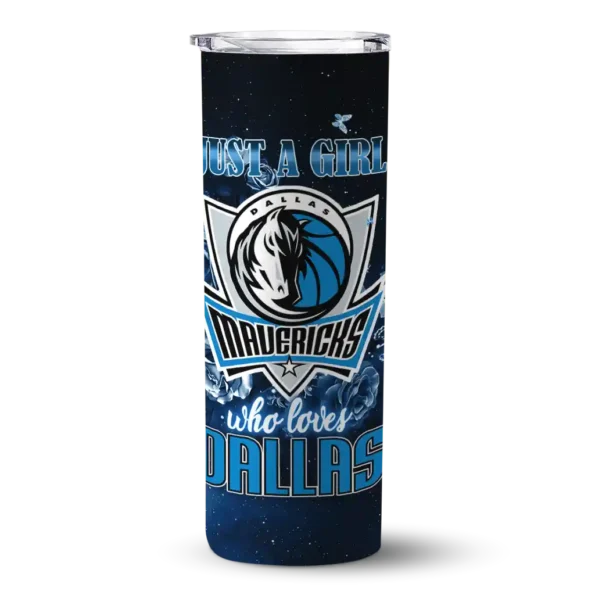 customized dallas mavericks rose romance blue black skinny tumbler best selling 1.webp