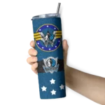 customized dallas mavericks star cluster blue skinny tumbler best selling 1.webp