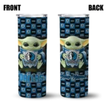 customized dallas mavericks yoda cozy blue black skinny tumbler best selling 1.webp
