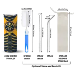 customized denver nuggets camo texture blue skinny tumbler best selling 1.webp