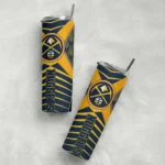 customized denver nuggets camo texture blue skinny tumbler best selling 1.webp