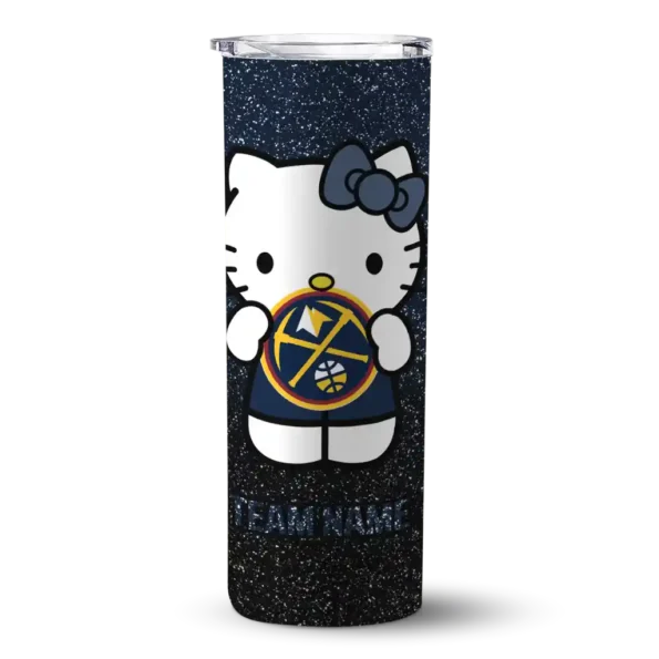 customized denver nuggets hello kitty blue black skinny tumbler best selling 1.webp