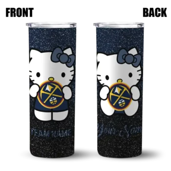 customized denver nuggets hello kitty blue black skinny tumbler fashion forward.webp