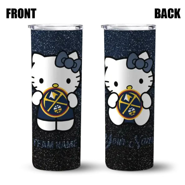 customized denver nuggets hello kitty blue black skinny tumbler fashion forward.webp