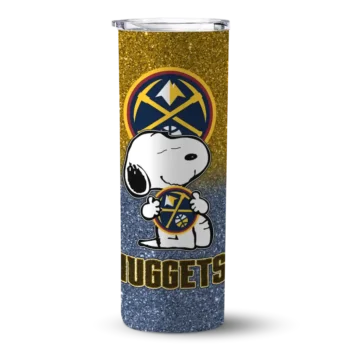 customized denver nuggets snoopy attitude blue skinny tumbler best selling.webp