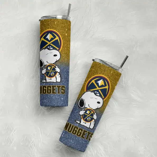 customized denver nuggets snoopy attitude blue skinny tumbler top rated.webp
