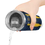 customized denver nuggets stacked diamond blue skinny tumbler best selling 1.webp