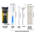 customized denver nuggets stacked diamond blue skinny tumbler best selling 1.webp