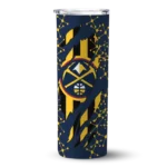 customized denver nuggets star pop blue black skinny tumbler best selling 1.webp