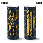 customized denver nuggets star pop blue black skinny tumbler best selling 1.webp