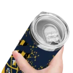 customized denver nuggets star pop blue black skinny tumbler best selling 1.webp